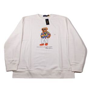 Polo Ralph Lauren Polar Bear Sweatshirt Men 2XLT Tall White Hawaiian Fleece $188